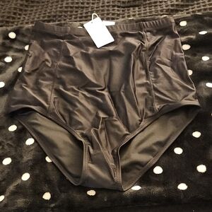 High-Waisted Black Swim Bottoms